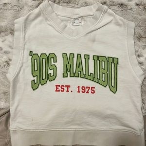 Zara Retro loose fit Tshirt sleeveless Malibu